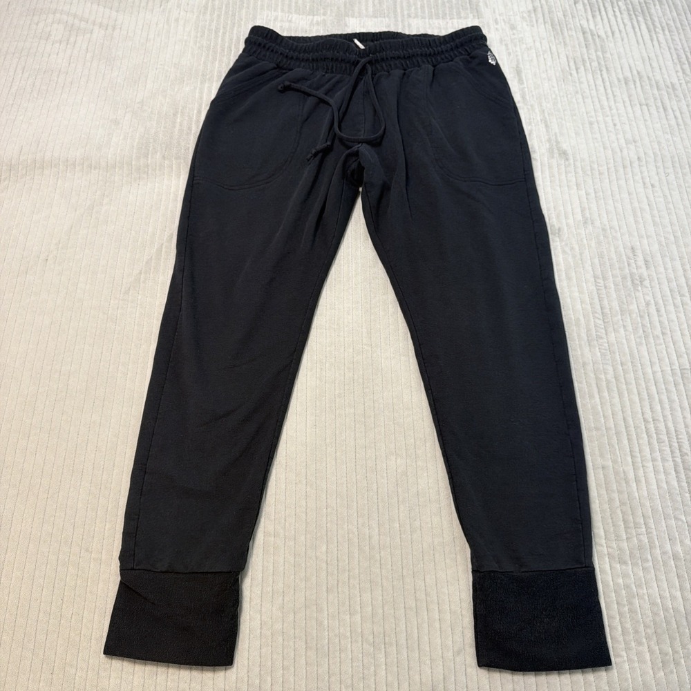 FP Movement Free People Joggers Black High Rise Smocked Pants XL